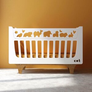 Детская кроватка Cot Factory PAWS 120х60 дуб для новорожденных