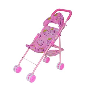 Детская прогулочная коляска для кукол, пупсов и игрушек, складная с козырьком и корзиной в подарок для ребенка