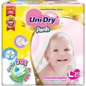 Детские подгузники-трусики UniDry Super Dry, L, 9-14 кг