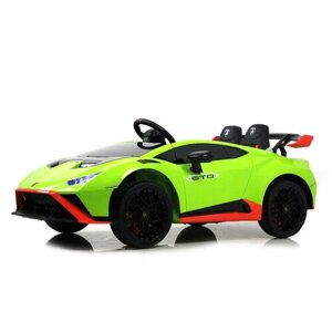Детский электромобиль Lamborghini Huracán STO (E888EE) зеленый (RiverToys)