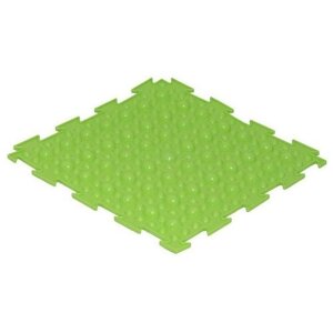 Детский игровой развивающий массажный коврик пазл ортодон Камешки мягкий зеленый - 1 модуль