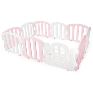Детский манеж Ifam First Baby Room, белый/розовый