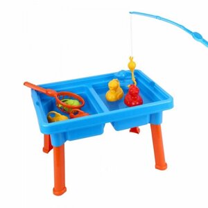 Детский набор для рыбалки с крышкой с водой технок детская рыбалка / детская удочка / игрушки для песочницы / для игр с песком / для игр со снегом / стол песочница
