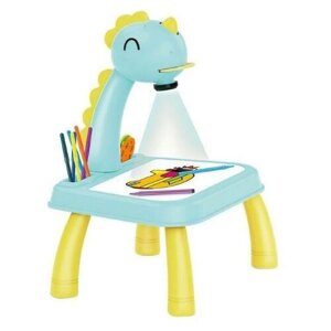 Детский проектор для рисования со столиком голубой Дракоша/ Детский проектор для рисования со столиком Projector Painting Дракоша голубой