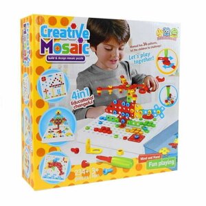 Детский развивающий конструктор с отверткой "Creative Mosaic"