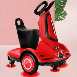 Детский скутер электрический на пульте управления, электромобиль, красный