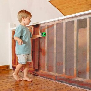 Детский защитный барьер для лестницы, веранды, дачи коричневый, 2 м