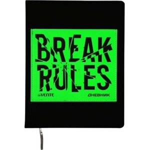 DeVENTE Дневник универсальный для 1-11 класса Break Rules, твёрдая обложка, искусственная кожа, с поролоном, ляссе, 80 г/м2