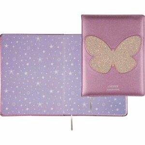 DeVENTE Дневник универсальный для 1-11 класса Butterfly, твёрдая обложка, искусственная кожа, с поролоном, ляссе, 80 г/м2