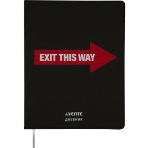 DeVENTE Дневник универсальный для 1-11 класса Exit this way, интегральная обложка, искусственная кожа, шелкография, ляссе, 80 г/м2