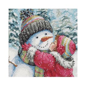 Dimensions Набор для вышивания A Kiss for Snowman (Поцелуй для снеговика) 15 х 15 см (70-08833)