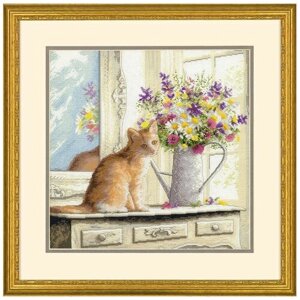 Dimensions Набор для вышивания крестиком Kitten in the Window 30,4 х 30,4 см (35359)