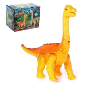 Динозавр «Брахиозавр травоядный», работает от батареек, с проектором, цвет микс