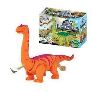Динозавр, движение, световые и звуковые эффекты, откладывает яйца, 22х12х15,5 см - Junfa Toys [666-2A]