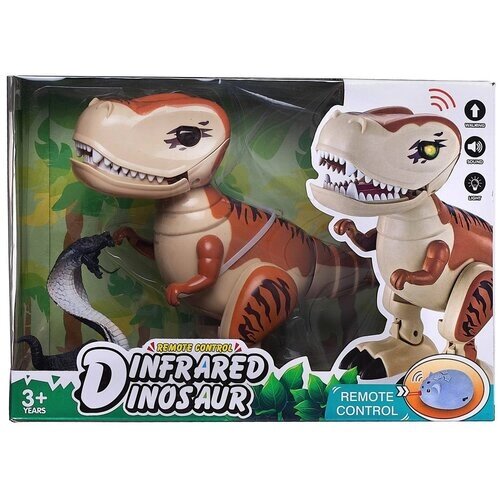 Динозавр против кобры, игровой набор, на р/у, световые и звуковые эффекты, в коробке 30,6х14,4х21,7 см - Junfa Toys [WD-21890]