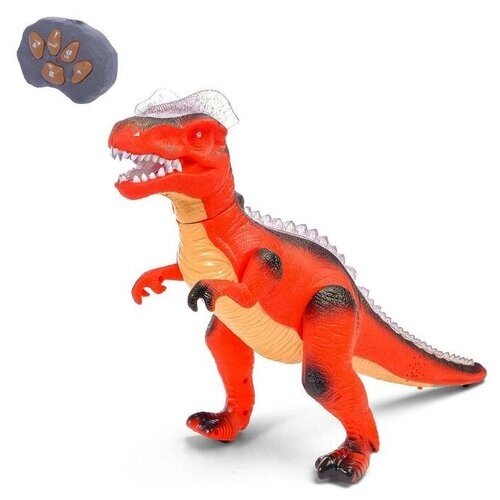 Динозавр радиоуправляемый «T-Rex», световые и звуковые эффекты, работает от батареек, цвет красный от компании М.Видео - фото 1