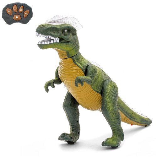 Динозавр радиоуправляемый T-Rex, световые и звуковые эффекты, работает от батареек, цвет зелёный от компании М.Видео - фото 1