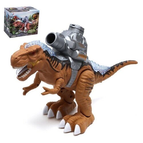 Динозавр «Рекс», стреляет шарами, работает от батареек, свет и звук, цвет коричневый от компании М.Видео - фото 1