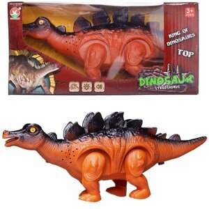 Динозавр Стегозавр, электромеханический, движение, откладывает яйца, световые и звуковые эффекты, 2 вида, в коробке 24х7х11 см