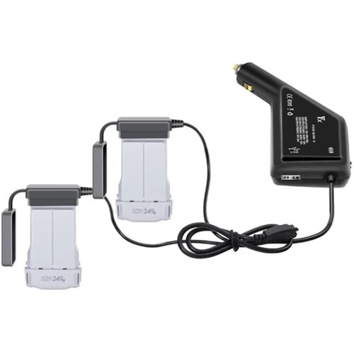 DJI Mini 3 / Pro Автомобильное зарядное устройство для 2 аккумуляторов и пульта от компании М.Видео - фото 1