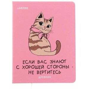 Дневник универсальный для 1-11 класса "Не вертитесь! твёрдая обложка, искусственная кожа, шелкография, ляссе, 80 г/м2