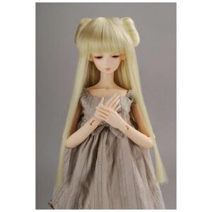 Dollmore 8-9 JDumpling Wig Blonde (Парик блонд длинный с чёлкой и двумя пучками размер 20-23 см для кукол Доллмор / Пуллип)