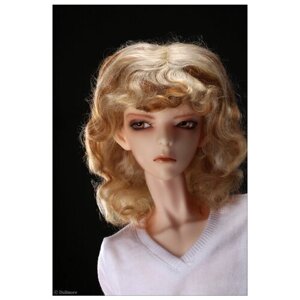 Dollmore 8-9 MX Blended Mohair Wig Blonde D3 (Парик русый короткий с волнистыми волосами и волнистой челкой размер 20-23 см для кукол Доллмор / Пуллип