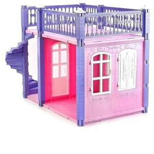 Домик для кукол "Замок Принцессы" 1 этаж розовый (в коробке)