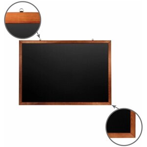 Доска для мела магнитная 100150 см, черная, деревянная окрашенная рамка, Россия, BRAUBERG, 236895