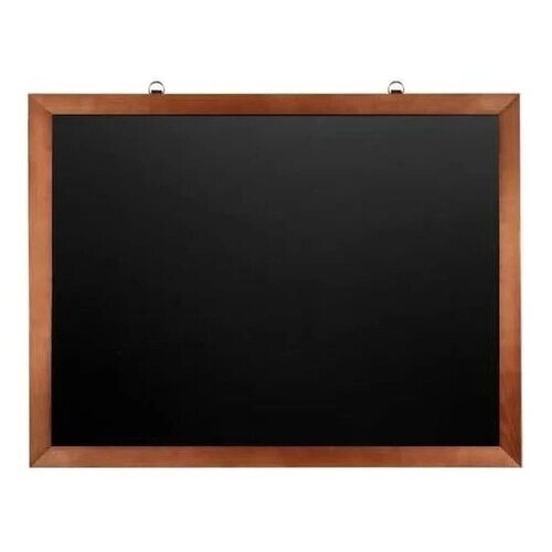 Доска для мела магнитная (60х90 см), черная, деревянная окрашенная рамка, BRAUBERG, 236891 от компании М.Видео - фото 1