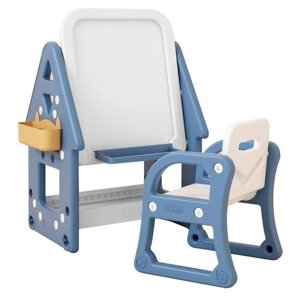 Доска для рисования детская Perfetto Sport магнитная PS-061-B + стульчик синий