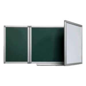 Доска магнитно-маркерно-меловая BoardSYS ТЭ#300К, зеленый/серебристый
