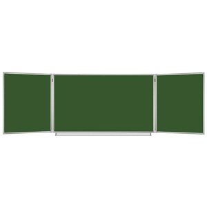 Доска магнитно-меловая BRAUBERG 100х150/300 см, 3-элементная, зеленая