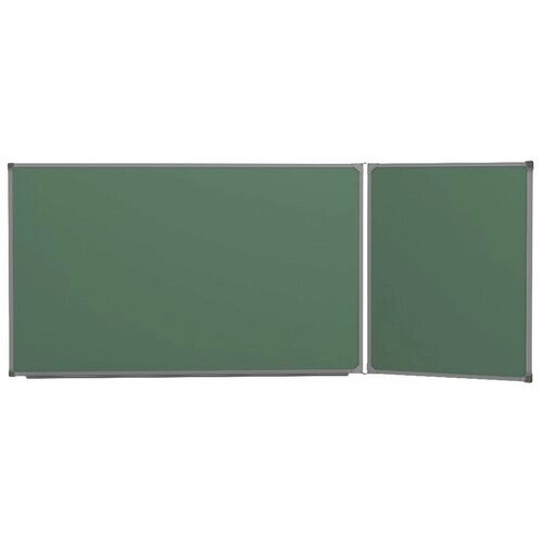 Доска школьная магнитно-меловая 100х225 BoardSYS, двухэлементная зеленая, крыло справа 20ДЭ-225Мпр от компании М.Видео - фото 1