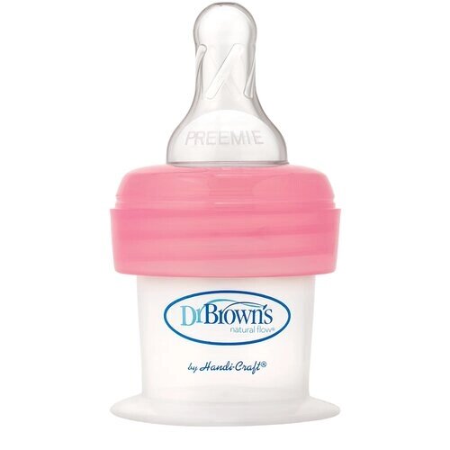 Dr. Brown's Бутылочка полипропиленовая с узким горлом для недоношенных детей First Feeders, 15 мл, с рождения, розовый от компании М.Видео - фото 1