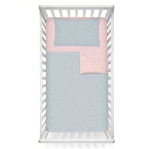 Dr. Hygge Комплект/набор детского постельного белья для новорожденных хлопок (светло-бежевый/бежевый) розовый/голубой