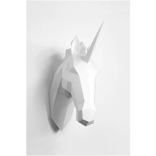 Единорог Снег" набор для сборки полигональной фигуры из бумаги "Мифташка от компании М.Видео - фото 1