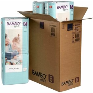 Эко-подгузники Bambo Nature Premium, размер XL 6 (16+ кг) Case Saver 120 штук