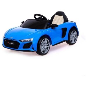 Электромобиль детский КНР Audi R8 Spyder, EVA колеса, кожаное сидение, цвет синий (A300)