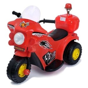 Электромобиль "Мотоцикл шерифа", цвет красный 4378619