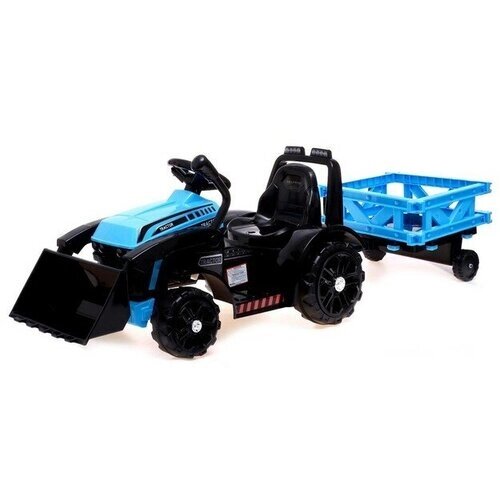 Электромобиль «Трактор», с прицепом, цвет синий от компании М.Видео - фото 1