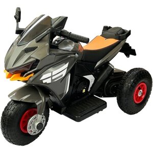 Электромотоцикл детский трицикл (2 мотора, надувные колеса) Jiajia SNT-898-GREY