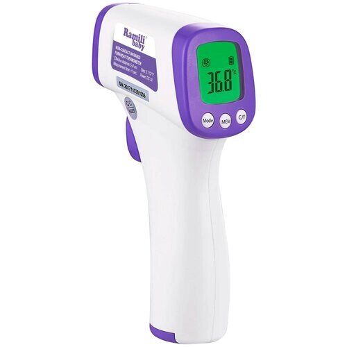 Электронный термометр Ramili ET3050 белый/фиолетовый от компании М.Видео - фото 1