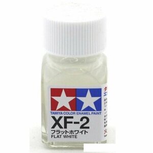 Эмаль XF-2 Flat White, enamel paint 10 ml. (Белый Матовый, краска эмалевая 10 мл.) Tamiya 80302