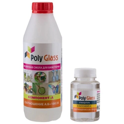Эпоксидная смола Poly Glass 580 гр. прозрачная от компании М.Видео - фото 1