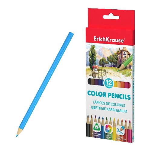 ErichKrause Цветные карандаши, 12 цветов (49886) разноцветный от компании М.Видео - фото 1