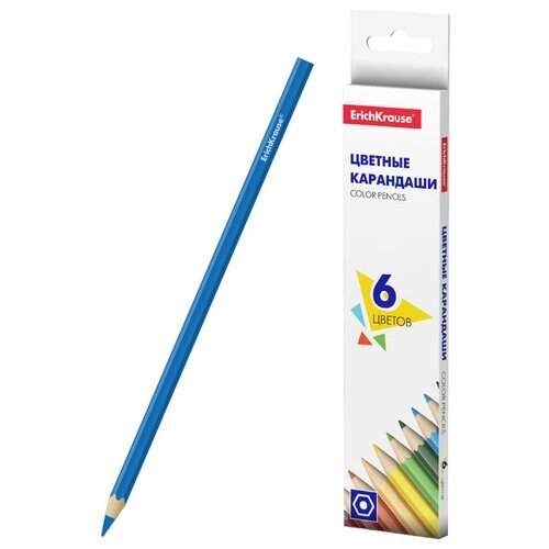 ErichKrause Цветные карандаши Basic 6 цветов (50528) от компании М.Видео - фото 1