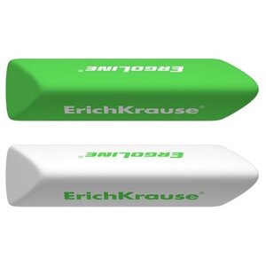 ErichKrause Набор ластиков ErgoLine Prism, 2 шт розовый/белый/зеленый 2 шт.