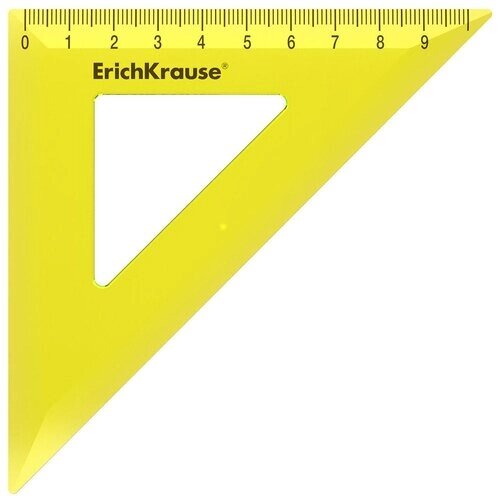 ErichKrause Угольник Neon 45° 9 см (49548), желтый от компании М.Видео - фото 1