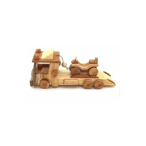 Эвакуатор - деревянная авторская игрушечная машина от компании М.Видео - фото 1